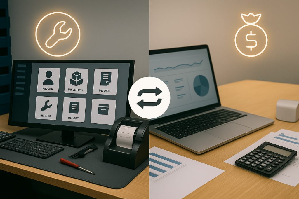 Accounting vs Repair Shop Software