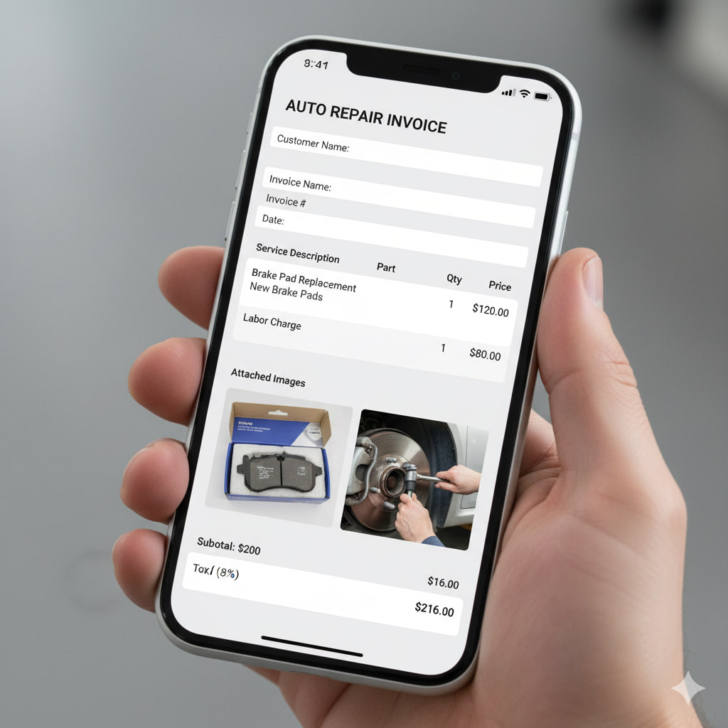 فاکتور تعمیرگاه نرم  افزار فینتی